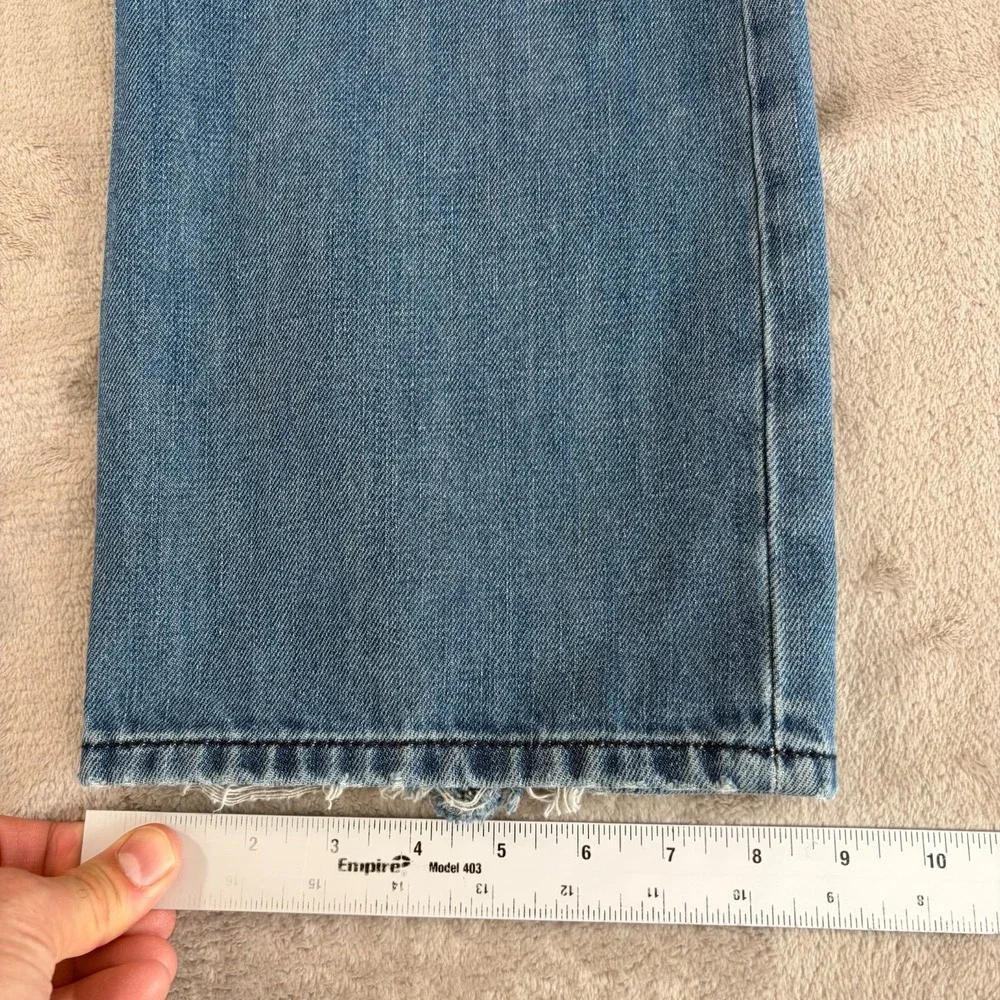 Diesel Zatiny‎ Bootcut Jeans Men 36x34 Blue 008AT Distressed Fade Button Fly